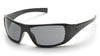 "Goliath" Gray POLARIZED Safety Glasses with Black Frames 