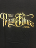 Prison Blue's Metallic Script T-Shirt-Clearance - Ironworkergear