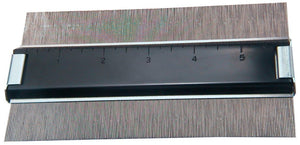 Empire Level Co. Part #2754      This contour gauge has stainless steel probes with a 6 In. long metal casing.     The 3-1/4 In. probe length will read a 1-7/8 In. maximum pattern depth.     Duplicates and transfers patterns