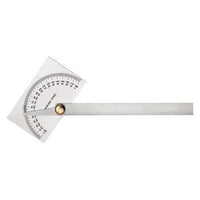 Empire Level Co. Part #27912      6" stainless steel arm, square head.     0-180° measurements.     Use to measure and transfer angles.     1 year limited warranty.