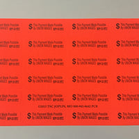 'This Payment Made Possible By UNION WAGES' Envelope Stickers - 3 Pack