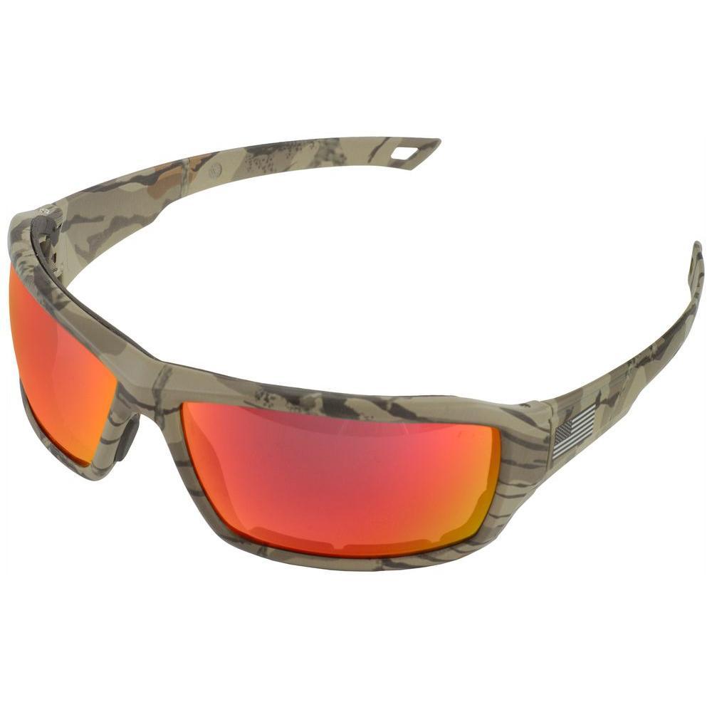 ERB One Nation Live Free Camo Revo Red Safety Glasses #18043