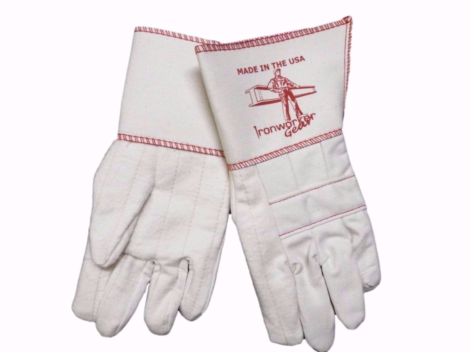IronWorkerGear 'Iron Ox' Long Cuff Rigging Gloves Ironworkergear