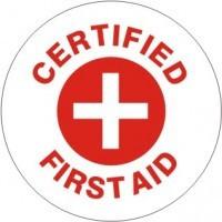 Certified First Aid Hard Hat Sticker