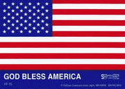 'God Bless America' American Flag Hard Hat Sticker #HF15