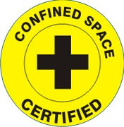 Confined Space Certified with Cross Hard Hat Marker HM-109