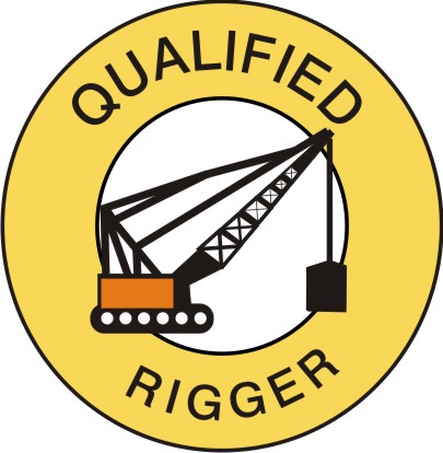 Qualified Rigger Hard Hat Sticker HM-140 | Ironworkergear