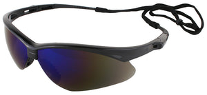 Nemesis Blue Mirror Safety Glasses #14481 - Ironworkergear