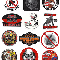 Union Hard Hat Sticker Mix 5 - The Dirty Dozen - Ironworkergear