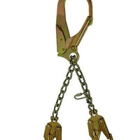 Elk River Part #:  #13420 - 3.6M Gate.  Chain. Legs: Two. Connectors: Zrebar Hook, Zsnap hookhooks on each leg. Adjuster. #13425 - Swivel Hook - 3.6M Gate.  Chain. Legs: Two. Connectors: Swivel Zrebar Hook, Zsnap hookhooks on each leg Adjuster, Swivel. Man-rated to 310 lbs total weight. 