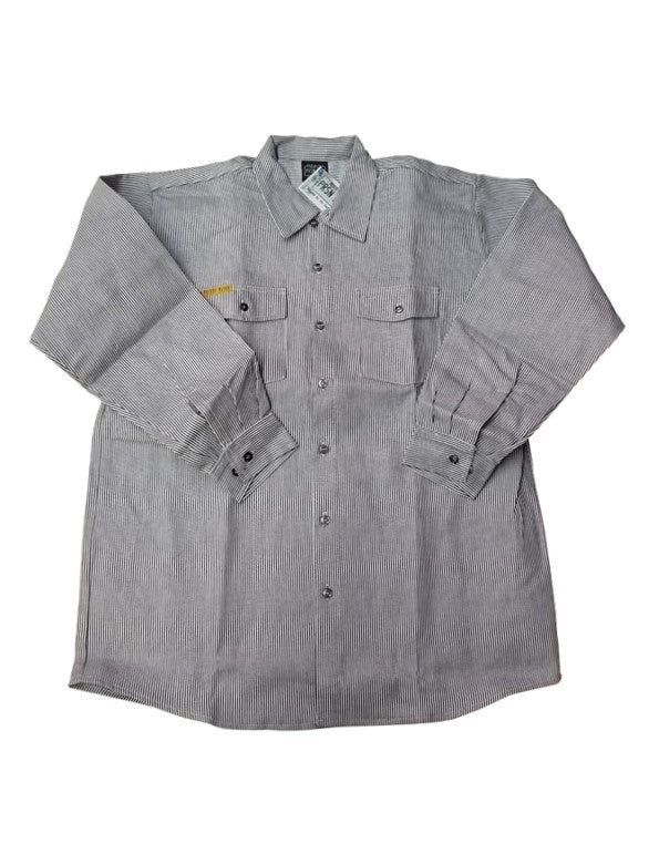 Prison Blues USA Hickory Long-Sleeve Button-Front Shirt