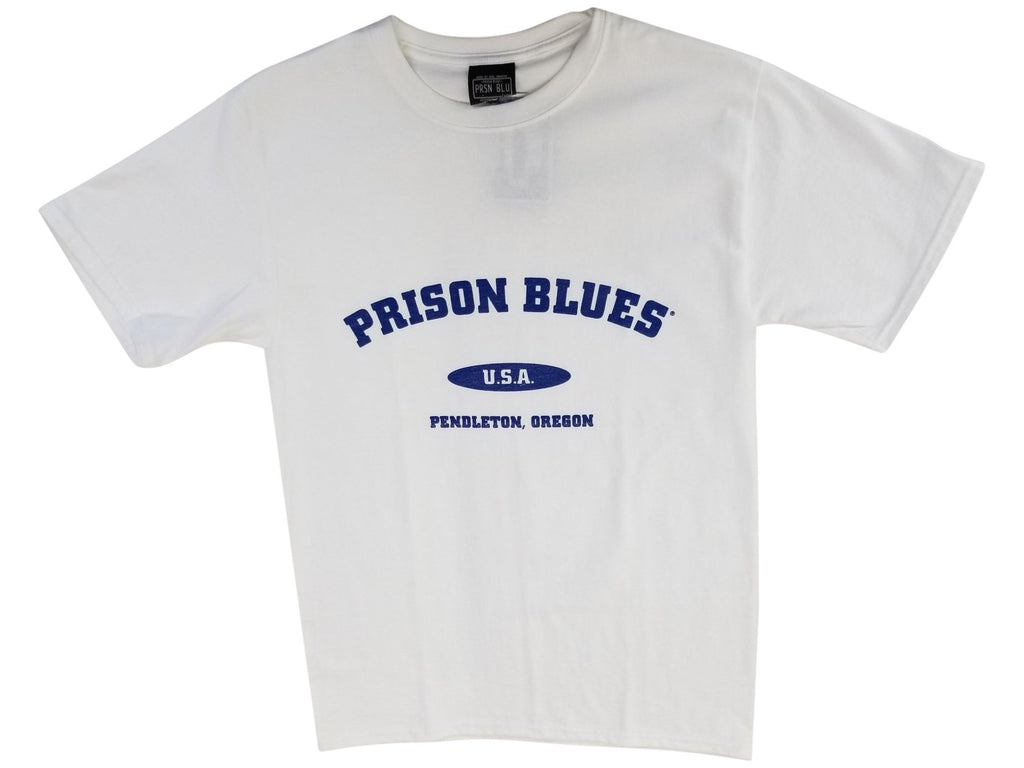 Prison Blues Varsity Blues T-Shirt-Clearance