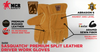 Sasquatch® Leather Driver Work Gloves Premium Grade Split Leather Sewn with Heat Resistant Aramid Keystone Thumb - Ironworkergear