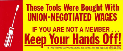Keep Your Hands Off! w/ Screwdriver Toolbox Decal #H2
