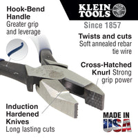 Klein Standard Side Cutters For Rebar Work #D201-7CST & D201-7CSTLFT