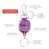 Key-Bak Snapback Retractable Keychain With 24 Inch Cut Resistant Cord, Charm Ring, And Easy To Use Clip - Ironworkergear