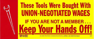 Keep Your Hands Off! w/Spud Wrench Toolbox Decal #H9 - Ironworkergear