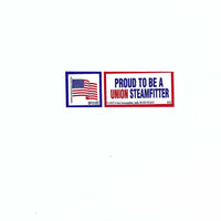 'Proud to be Union Steamfitter' Hard Hat Sticker #M22