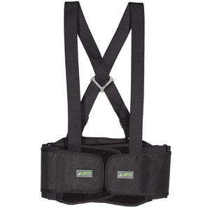 Lift Safety Stretch Back Belt (Black) #BSH-6K - Ironworkergear