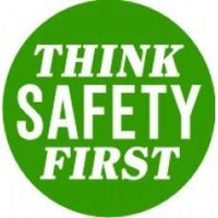 Think Safety First Hard Hat Sticker