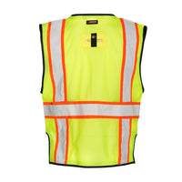 Kishigo Fall Protection Vest Hi-Vis Lime T341 - Ironworkergear