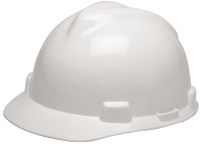 スタンフォードビジネス ホワイトキャップ MSA V-Gard Cap Style Hard Hat Staz-On 4-Point Suspension – Safety