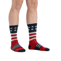 Darn Tough Socks Men's Captain Stripe Micro Crew Lightweight Hiking Sock