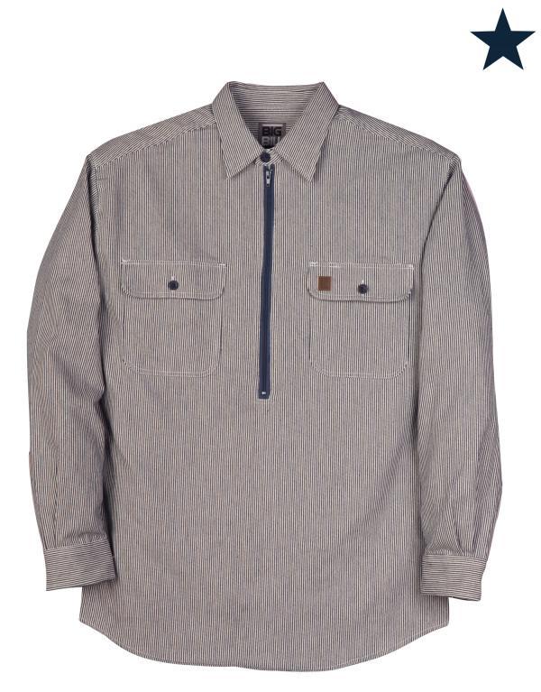 Big Bill Zip Up Hickory Long Sleeve Shirt #183 - Ironworkergear